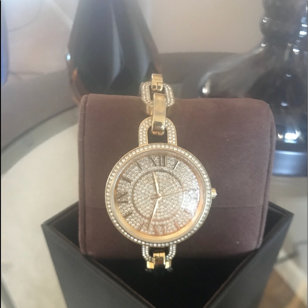 Michael Kors crystal embellished watch